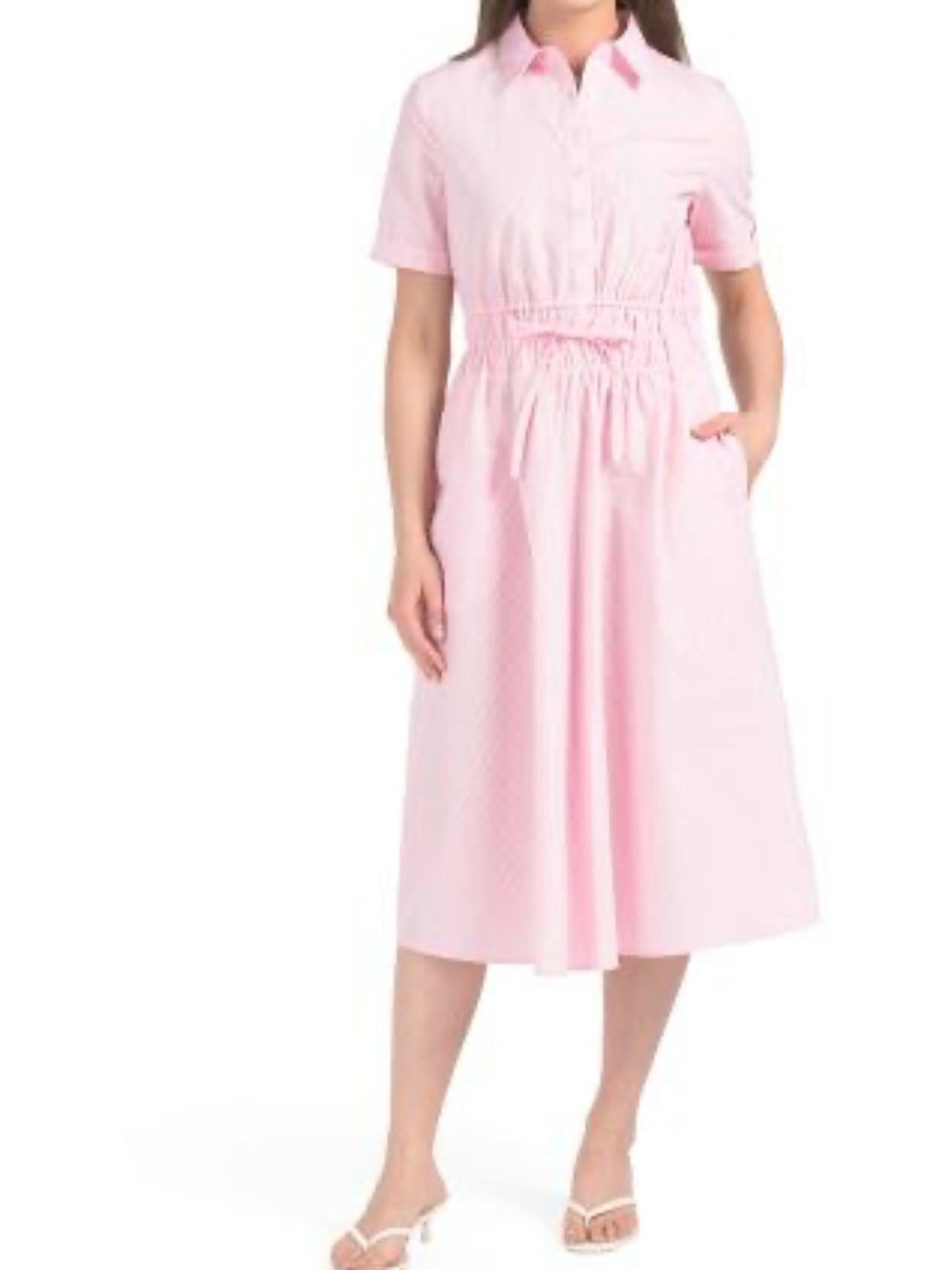 Nanette Lepore Pink Midi Shirt Dress